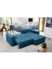 MF Design Bonita Recamiere Links in Blau -  (L) 175 x (B) 250 x (H) 92 cm