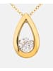 Diamant L'éternel Halskette mit Anhänger aus 375 Gelbgold mit Diamant
