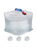 relaxdays 4x Wasserkanister in Transparent - 20 l