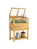 Outsunny Hochbeet mit Frühbeetaufsatz in Naturholz 80L x 45B x 108,5H cm