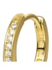 GoldDream Echtgold, 333er Gelbgold Damen Creolen Zirkonia Ohrring ca. 15mm