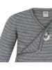 Normani Outdoor Sports Baby Merino Langarm Wickelbody und Hose in Grau gestreift