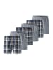 Schiesser Boxershorts Web in Dunkelblau / grau