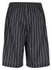 Urban Classics Urban Classics Pinstripe Trackshorts in black/white