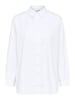 SELECTED FEMME Basic Langarm Hemd Bluse aus Baumwolle SLFREKA in Weiß