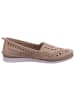 Esgano Damenslipper sportlicher Boden Da.-Ballerina in  Braun