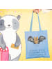 Mr. & Mrs. Panda Shopper Fledermaus Flügel mit Spruch in Sky Blue