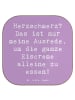 Mr. & Mrs. Panda Glasuntersetzer Spruch Herzschmerz Eiscreme mit... in Lavendeltraum