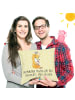 Mr. & Mrs. Panda 40x40 Kissen Fuchs Depressionen mit Spruch in Gelb Pastell