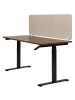 Beliani Schreibtischtrennwand SPLIT in Beige - (W) 160 x (H) 50 x (L) 1 cm