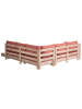 Beliani Sitzgruppe MARETTIMO in Braun/Rot - (W) 225 x (H) 64 x (L) 212 cm rechtsseitig