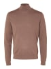 SELECTED HOMME Pullover SLHTOWN MERINO COOLMAX in Beige