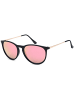 styleBREAKER Sonnenbrille in Schwarz / Pink verspiegelt