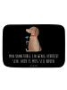 Mr. & Mrs. Panda Badezimmerteppich Hund Blume mit Spruch in Schwarz