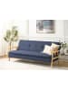 Beliani Schlafsofa TJORN in Blau/Braun - (W) 204 x (H) 84 x (L) 85 cm