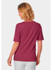 GOLDNER T-Shirt Halbarm Basic-Shirt aus Baumwolle in merlot