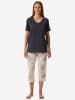 UNCOVER BY SCHIESSER Schlafanzug Nightwear - Dreiviertel in blaugrau