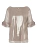 More & More Metallicbluse in beige metallic