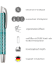 online Campus Ergonomischer Schulfüller + Tintenpatronen-Rollerball Set Türkis