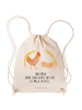 Mr. & Mrs. Panda Sportbeutel Huhn Stolz mit Spruch in Creme