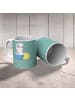 Mr. & Mrs. Panda Tasse Ergotherapeutin Superheldin mit Spruch in Meeresbrise