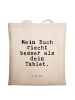 Mr. & Mrs. Panda Tragetasche Baumwolle Mein Buch riecht besser..... in Creme
