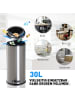 HOMCOM Treteimer in Silber 29,2L x 29,2B x 62,9H cm