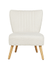 Beliani Sessel VAASA in Weiß/Braun - (W) 61 x (H) 85 x (L) 60 cm