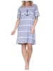 NORMANN Kurzarm Nachthemd Maritimer Look in grau-mel.