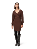 Zero  Strickkleid mit Wickeloptik in Chicory Coffee