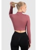 SMILODOX Cropjacke Kompression Zeya - Bitte eine Nummer größer bestellen in Dunkel Rosa