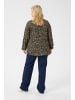 KAFFE curve Langarm-Bluse KCmahlena Regular fit in Black/Elephant Graphic lines