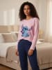 Lilo & Stitch Disney Lilo & Stitch Schlafanzug Pyjama Set Langarm Oberteil in blau/rosa