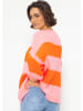 SASSYCLASSY Oversize Strick-Cardigan in puderrosa, orange