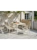 Beliani 6-tlg Gartentisch Set COMO/PRATO in Beige/Weiß