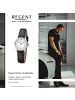 Regent Armbanduhr Regent Lederarmband schwarz extra groß (ca. 26,5mm)