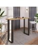VCM  Holz Bartisch Stehtisch Tisch Tresen Xona 140x50 in Schwarz / Honig-Eiche
