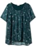 sheego 2-in-1-Shirt in tiefgrün-bedruckt