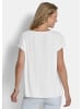 GOLDNER Jerseyshirt mit Glitzersteinen in cremeweiß