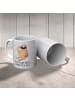 Mr. & Mrs. Panda Becher Faultier Vogel mit Spruch in Grau Pastell