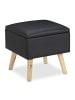 relaxdays Sitzhocker in Schwarz - (B)40x (H)40 x (T)40 cm
