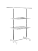 HOMCOM Wäscheständer in Silber 136,5L x 55B x 154H cm