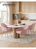 SONGMICS 4er-Set: Esszimmerstuhl in Pastellrosa - (B)62.5 x (H)85 x (T)60 cm