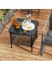 COSTWAY Gartentisch mit Schirmloch 56 x 56 x 49 cm in Schwarz
