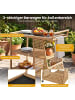 COSTWAY Servierwagen PE-Rattan 98 x 54 x 92 cm in Braun