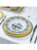 Villeroy & Boch 6er Set Suppenteller Audun Ferme ø 24,2 cm weiß-grau-gelb in weiß-grau-gelb