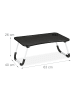 relaxdays Laptoptisch in Schwarz/ Weiß - (B)63 x (H)26 x (T)40 cm