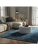 KADIMA DESIGN Teppich Kurzflor Unicolor Chenille Baumwolle Innen in Blau