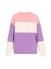 Swirly Women Sweatshirt in Beige Purple Multicolor