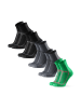 DANISH ENDURANCE Socken Long Distance Quarter in black/grey/green